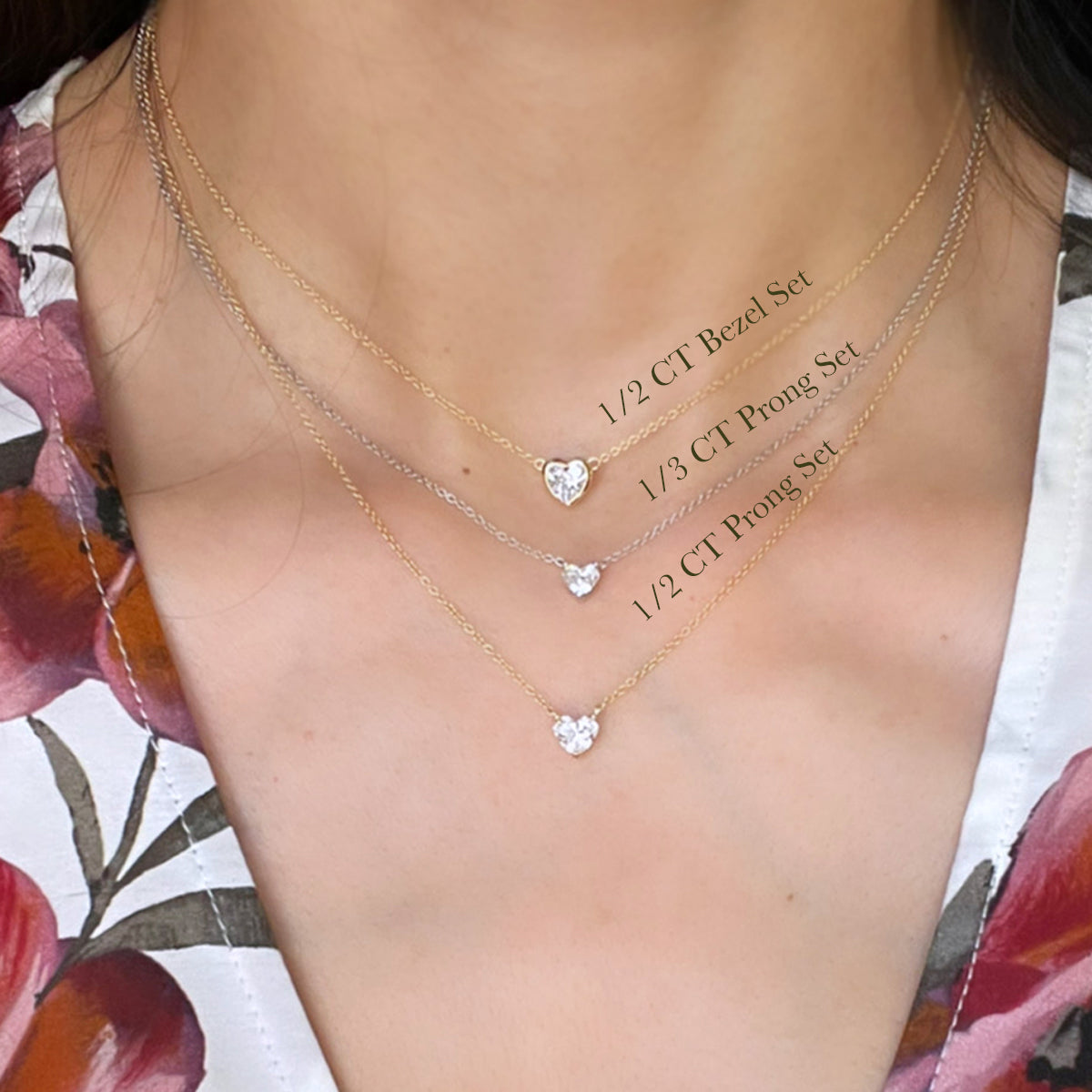 Heart Solitaire Pendant – ESSE FINE - Main Image