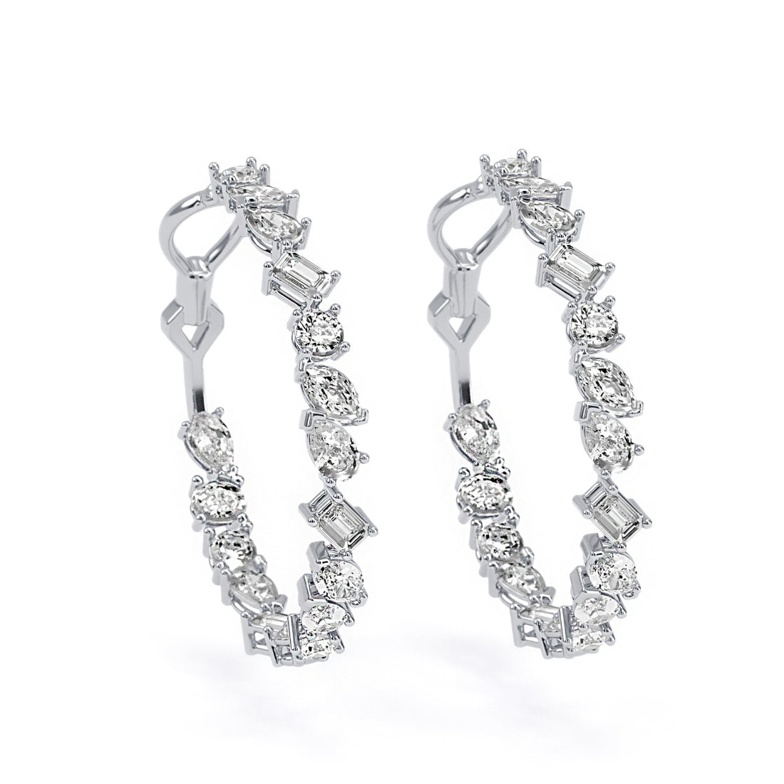 Multi Shape Hoop Earrings