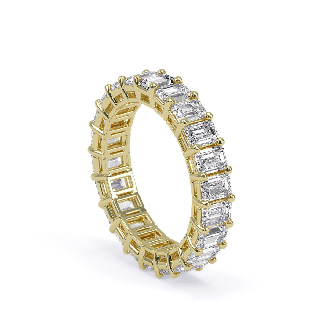 Emerald Cut Eternity Band